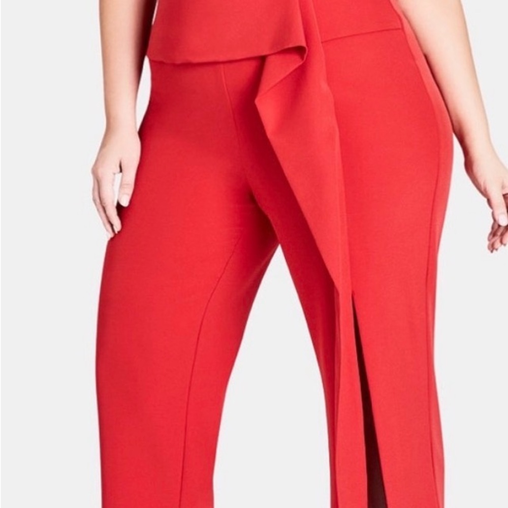 City Chic Red Jumpsuit
